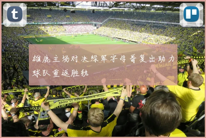 雄鹿主场对决绿军字母哥复出助力球队重返胜轨